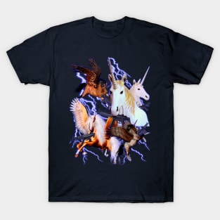 Unicorns With Guns - Epic 90's Vintage Very Cool And Sick T-Shirt